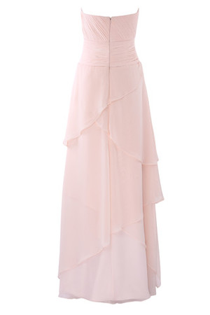 A-Line Normale Taille Chiffon Knöchellanges Modern Abendkleid mit Kristall Blumenbrosche - Bild 5