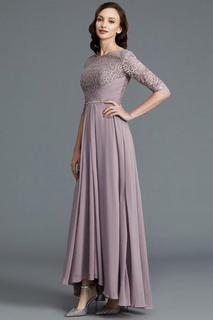 Ärmelloses A-Line Natürliche Taile Halbe Ärmeln Chiffon Brautmutterkleid - Bild 5