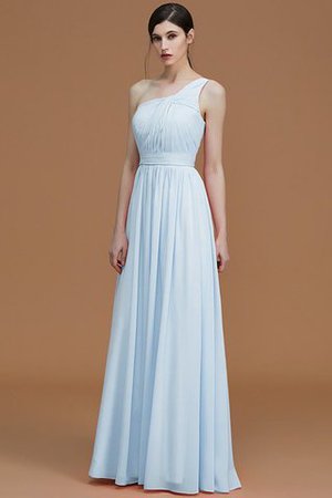 One Schulter Reißverschluss Chiffon Prinzessin Brautjungfernkleid ohne Ärmeln - Bild 24