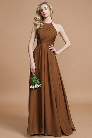 Reißverschluss Ärmelloses Chiffon A-Linie Normale Taille Brautjungfernkleid - Bild 9