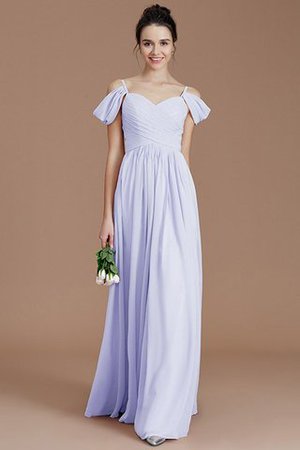 Normale Taille Reißverschluss Prinzessin Gerüschtes Brautjungfernkleid aus Chiffon - Bild 23