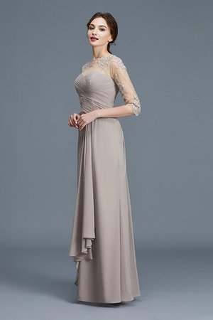 Normale Taille Chiffon A-Line Bodenlanges Brautmutterkleid mit Rüschen - Bild 5