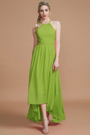 Prinzessin a linie Neckholder Ärmelloses Brautjungfernkleid aus Chiffon - Bild 19