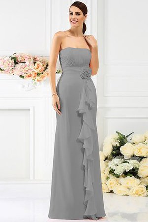 Empire Taille Chiffon Reißverschluss Brautjungfernkleid ohne Ärmeln ohne Träger - Bild 27