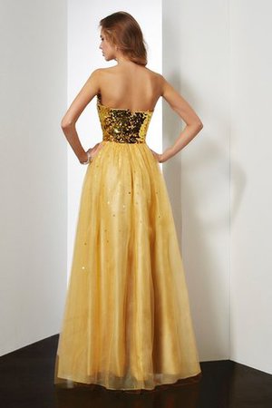 Ärmelloses Empire Taille Duchesse-Linie Abendkleid mit Herz-Ausschnitt aus Organza - Bild 2