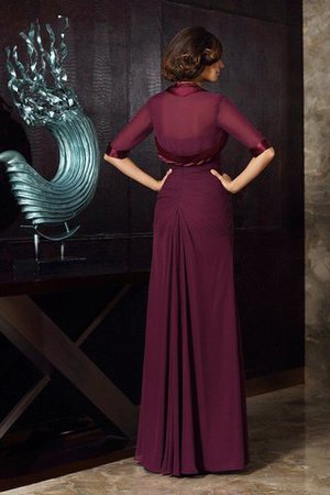 Reißverschluss Herz-Ausschnitt Ärmellos Sittsames Brautmutterkleid aus Chiffon - Bild 2