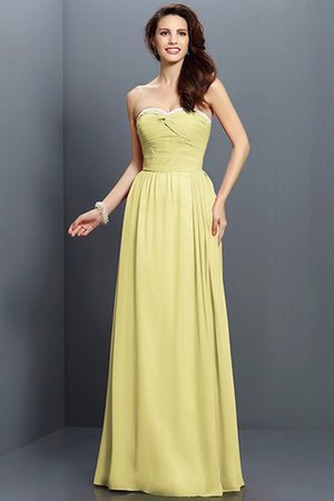 Prinzessin Chiffon Herz-Ausschnitt Reißverschluss Bodenlanges Brautjungfernkleid - Bild 8