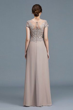 Chiffon a linie Prinzessin Bodenlanges Brautmutterkleid mit Kurzen Ärmeln - Bild 2