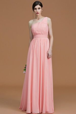 One Schulter Reißverschluss Chiffon Prinzessin Brautjungfernkleid ohne Ärmeln - Bild 6