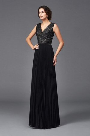 Prinzessin Anständiges Bodenlanges Brautmutterkleid aus Chiffon mit Bordüre - Bild 4