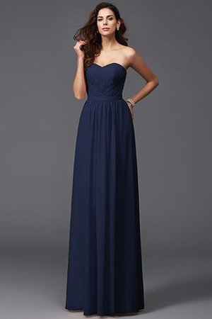 A linie Chiffon Normale Taille Anständiges Brautjungfernkleid mit Plissierungen - Bild 10