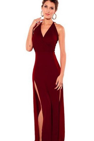 Ausschnitt Lange Polyester V-Ausschnitt Elegant Damen Bodycon Club Kleider