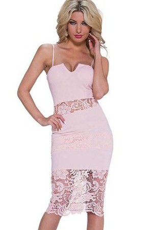 Rosa Spitze Unterhose Kleid Einfügen Club Kleider