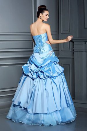 Duchesse-Linie Organza Bodenlanges Partykleid mit Rücken Schnürung mit Rüschen - Bild 2