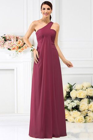 Plissiertes Empire Taille Chiffon Ärmelloses Bodenlanges Brautjungfernkleid - Bild 5