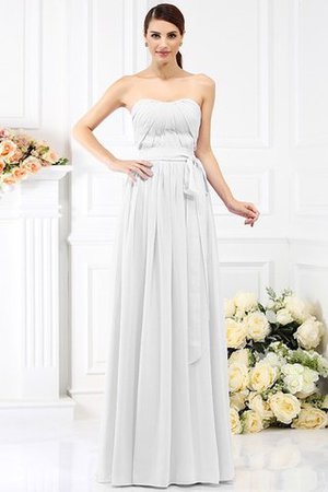Prinzessin Chiffon A-Line Trägerloser Ausschnitt Brautjungfernkleid mit Gürtel - Bild 29