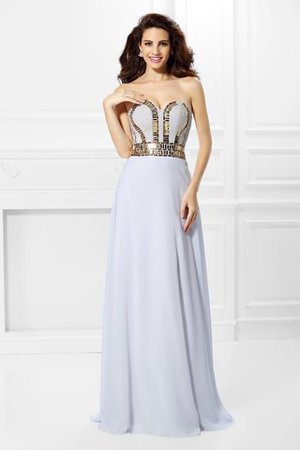 Ärmellos plissiertes Chiffon Empire Taille Abendkleid mit Reißverschluss - Bild 1