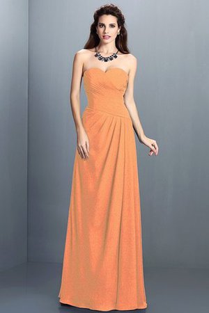 A linie Drapiertes Herz-Ausschnitt Chiffon Anständiges Brautjungfernkleid - Bild 20
