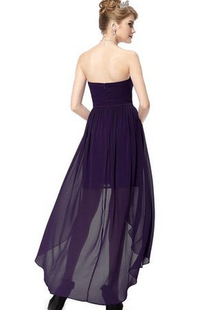 A Linie Chiffon Ärmelloses Natürliche Taile Abschlusskleid mit Plissierungen - Bild 2