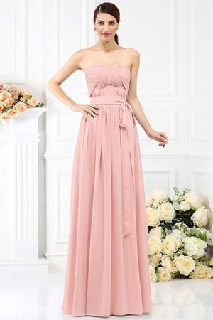 Prinzessin Chiffon A-Line Trägerloser Ausschnitt Brautjungfernkleid mit Gürtel - Bild 21