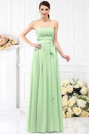 Prinzessin Chiffon A-Line Trägerloser Ausschnitt Brautjungfernkleid mit Gürtel - Bild 26