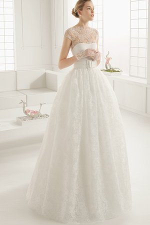 Spitze Gesticktes Hoher Ausschnitt Herz-Ausschnitt Elegantes Brautkleid - Bild 1