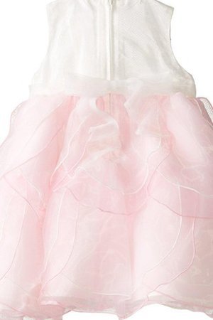 Tüll Geschichtes Organza Knöchellanges Blumenmädchenkleid mit Blume - Bild 2