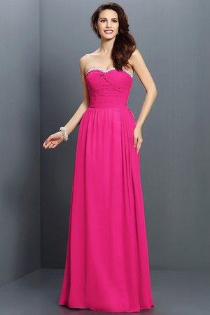 Prinzessin Chiffon Herz-Ausschnitt Reißverschluss Bodenlanges Brautjungfernkleid - Bild 11