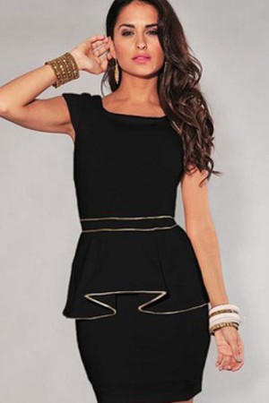 Ausschnitt Elegant Juwel Polyester Elasthan Damen Bodycon Club Kleider