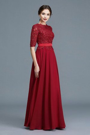 Chiffon Prinzessin a linie Brautmutterkleid mit Applikation mit Schaufel Ausschnitt - Bild 5