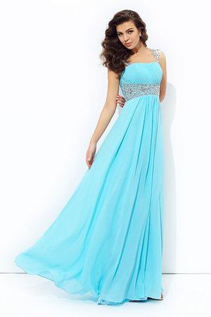 Paillette Empire Taille Spaghetti Träger A Linie Paillettenbesetztes Abendkleid - Bild 5