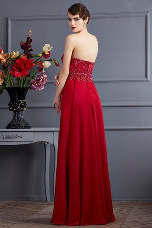 A-Line Herz-Ausschnitt Ärmelloses Brautmutterkleid mit Empire Taille aus Chiffon - Bild 4