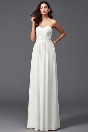 A linie Chiffon Normale Taille Anständiges Brautjungfernkleid mit Plissierungen - Bild 19