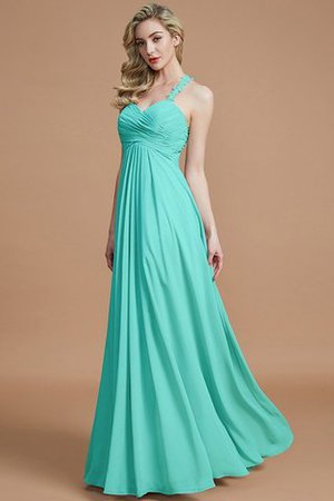 Reißverschluss Normale Taille A-Linie Chiffon Gerüschtes Brautjungfernkleid - Bild 21