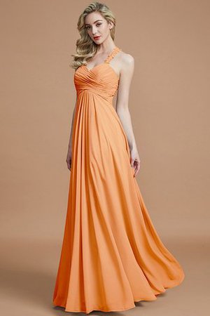 Reißverschluss Normale Taille A-Linie Chiffon Gerüschtes Brautjungfernkleid - Bild 26