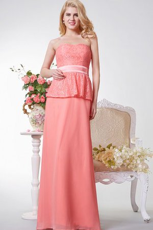 A linie Chiffon Extravagantes Sittsames Brautjungfernkleid mit Schleife - Bild 1