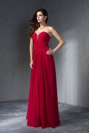 Ärmelloses Prinzessin Normale Taille Bodenlanges Ballkleid mit Drapierung - Bild 6