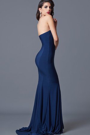 Reißverschluss Ärmelloses Sexy Schlichtes Abendkleid mit Sweep Zug