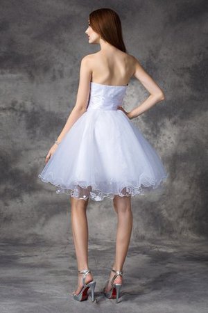 Prinzessin Herz-Ausschnitt Mini Abiballkleid mit Reißverschluss aus Organza - Bild 2