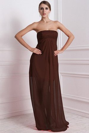 Ärmelloses Chiffon A-Line Empire Taille Anständiges Brautjungfernkleid - Bild 5