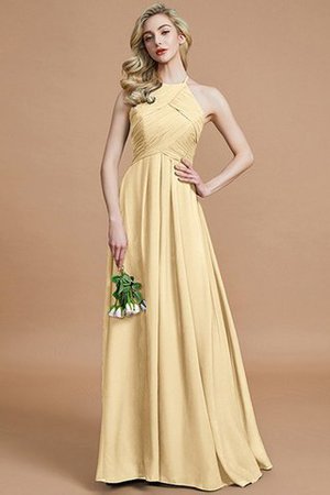 Reißverschluss Ärmelloses Chiffon A-Linie Normale Taille Brautjungfernkleid - Bild 12