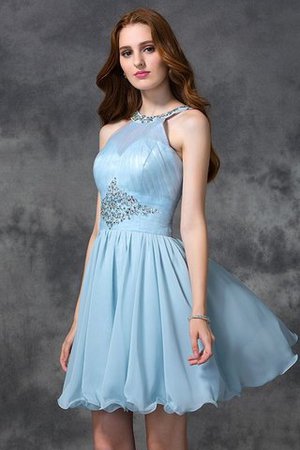 Prinzessin Chiffon A-Linie Mini Cocktailkleid mit Natürlicher Taille - Bild 6