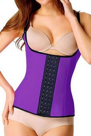 Weste Lila Trainer Taille Latex Bustiers & Korsetts