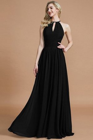 Prinzessin A-Line Ärmelloses Brautjungfernkleid aus Chiffon mit Natürlicher Taille - Bild 7