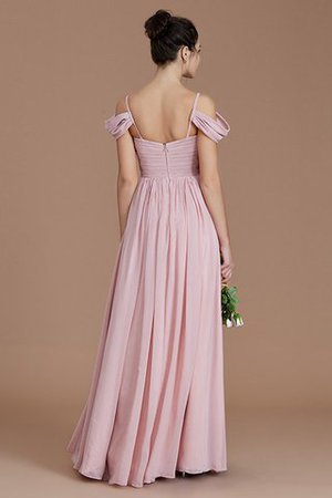 Normale Taille Reißverschluss Prinzessin Gerüschtes Brautjungfernkleid aus Chiffon - Bild 36