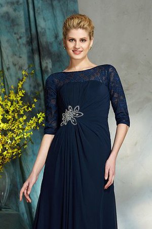 Halbe Ärmeln Ärmelloses Chiffon Anständiges Bodenlanges Brautmutterkleid - Bild 7