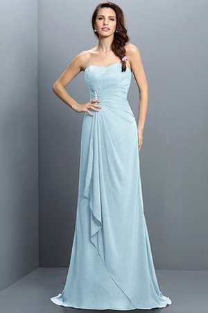 Drapiertes Empire Taille Meerjungfrau Stil Chiffon Brautjungfernkleid ohne Ärmeln - Bild 18