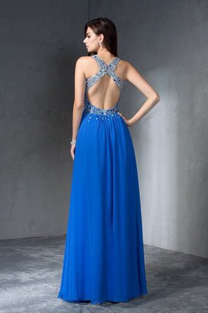 Perlenbesetztes A-Linie Prinzessin Empire Taille Bodenlanges Abendkleid - Bild 2