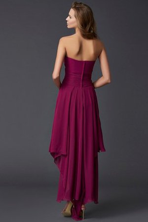 A-Line Chiffon Herz-Ausschnitt Ärmelloses Abendkleid mit Plissierungen - Bild 2