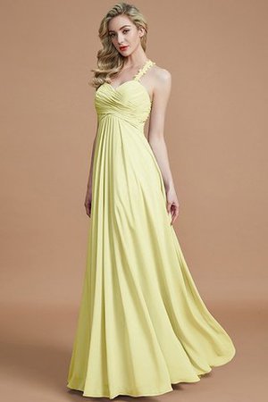 Reißverschluss Normale Taille A-Linie Chiffon Gerüschtes Brautjungfernkleid - Bild 14